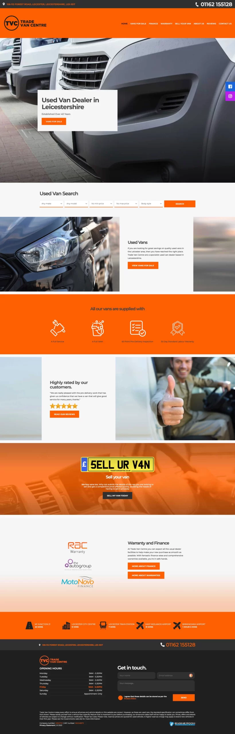 Van Dealer Website Design